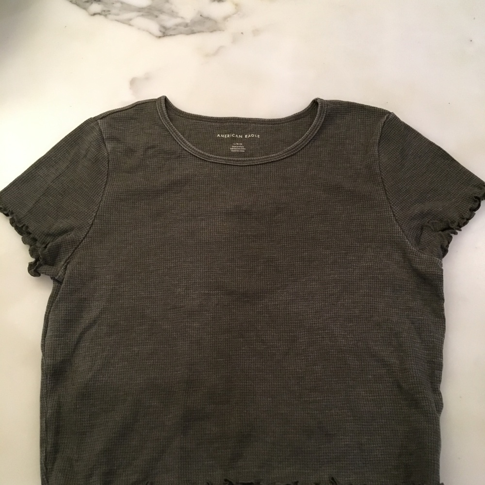American Eagle Lettuce-Edge Shirt